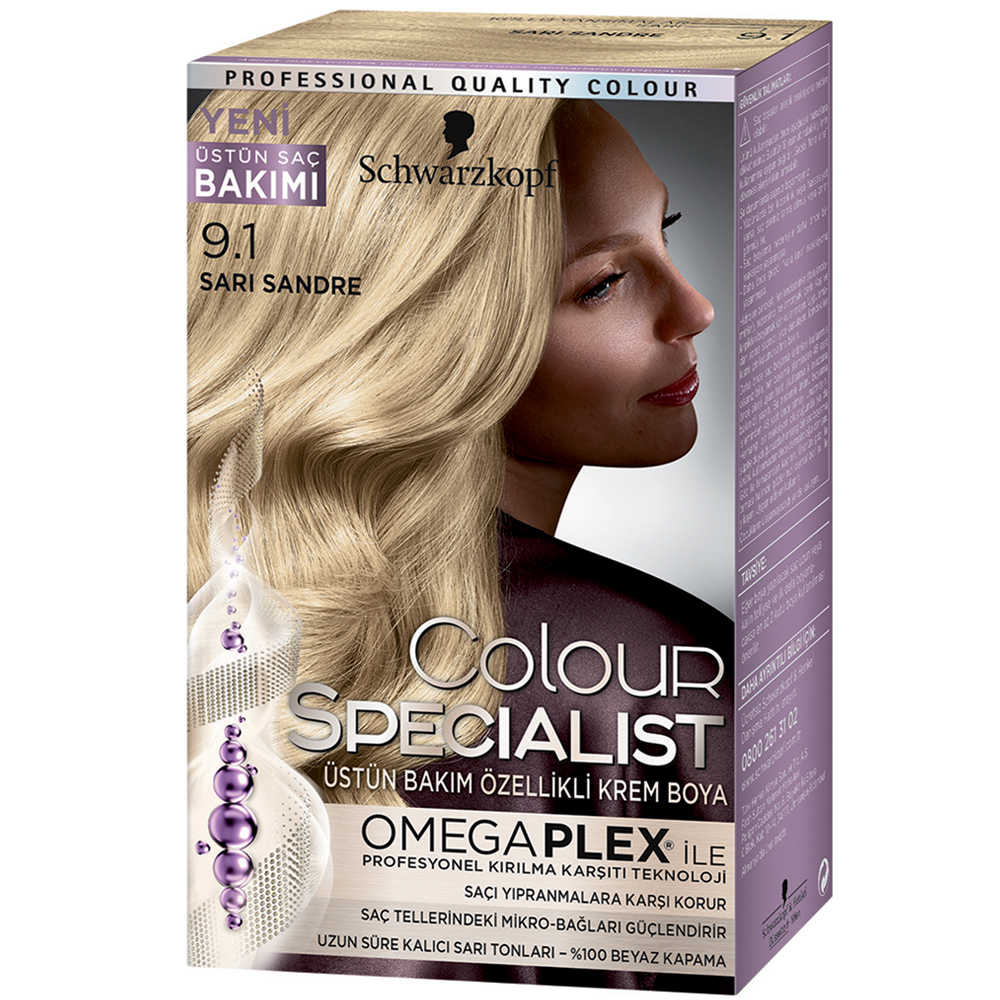Schwarzkopf Colour Specialist Saç Boyası 9.1 Sarı Sandre