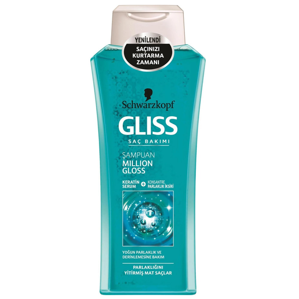 Schwarzkopf Gliss Million Gloss Parlaklığını Yitirmiş Mat Saçlar İçin Şampuan 400 ml